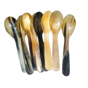 High Quality Handmade <b>Kitchen</b> Buffalo Horn Spoons Latest Nautical Design Polished Animal Horn Handle Natural Crafts Europe Art - Product Image 1