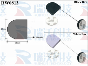 RUIWOR RW0813 D-shaped Small Retractable String Reel Plus Dia 30mm Circular Adhesive ABS Thick Plate As <strong>Security</strong> <strong>Equipment</strong> - Product Image 2