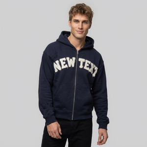 Men Vintage Washed Zip <b>Up</b> Hoodie 23 Number Patchwork <b>Letter</b> Graphic Hooded Sweatshirt Streetwear Bulk - Product Image 1