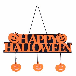 Su misura durevole riutilizzabile in <span class=keywords><strong>lana</strong></span> gatto nero/zucca/gufo disegno foto ornamenti appesi a parete Halloween per uso interno/esterno - Product Image 1