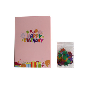 Carte de vœux pop-up rectangulaire en papier avec vernis mat pour anniversaire - Product Image 5