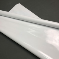 Rouleau de tissu vinyle extérieur avec dos blanc, bâche en PVC laminé, rouleau de bâche vinyle brillant pour bannière flexible