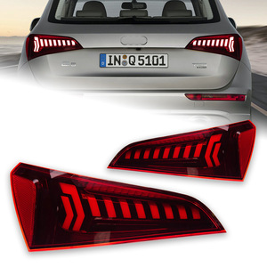 08-17 Q5 Tail Lamp <b>Accessory</b> Modified Dynamic LED Turn Signal Red Lens New Condition 12V Voltage Compatible Q7 Car Styling CG-Q5 - Product Image 1