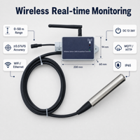 Wireless WiFi Ethernet Submersible Liquid Level Sensor for Tank