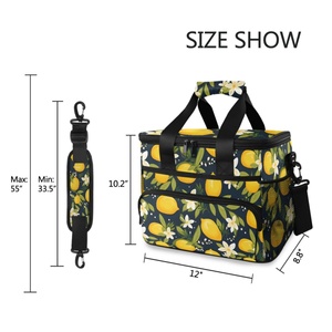 Aloha Hawaii Custom Print Lemon Large Insulated Lunch <b>Box</b> Leak Proof Waterproof Collapsible <b>Cooler</b> Lunch Bag for Camping - Product Image 5