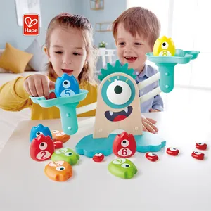 For Kids Toy Hape STEM Counting Game Weighing Monster Math Scale Balance Preschool Wooden Kids Science Steam Educational Toys For Gift