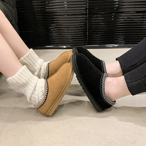 Bottes de neige unisexes à plateforme UGGS, automne-hiver, nouveau design, dessus en PU, grande taille, doublure en fourrure confortable - Product Image 1
