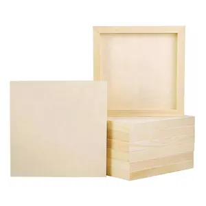 Paneles rectangulares de madera sin terminar, 5x7 pulgadas, lienzo de madera en blanco, paneles de pintura con <span class=keywords><strong>cuna</strong></span> <span class=keywords><strong>para</strong></span> dibujo - Product Image 1