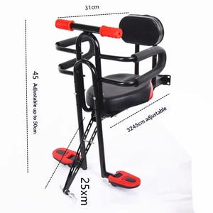 Siège enfant avant en métal pour vélo de montagne et vélo pliant - Siège de sécurité pour bébé entièrement enveloppant - Product Image 4