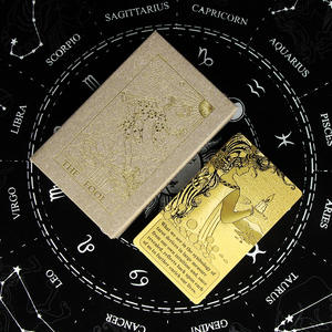 Impresión en caliente de Tarot, cubierta de papel de aluminio dorado, con guía, impermeable, PVC, para juego de Borad, novedad de 2022 - Product Image 1