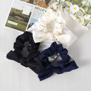 Wennan Thanh Lịch Rắn Màu Bowknot Scrunchies Tóc Tie 10Cm Đàn Hồi Tóc Ban Nhạc Tóc Phụ Kiện Cho Phụ Nữ - Product Image 5