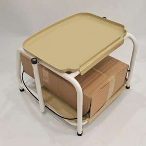 Déambulateur à roulettes, chariot pratique avec plateaux intégrés et freins à main, rollator - Product Image 6