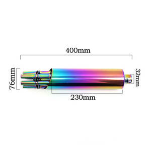 Silenciador de Escape para Motocicleta Scooter Mini Tubo de Escape Estilo Ametralladora Gatling para GY6 JH70 CG125 EN125 YBR125 - Product Image 6