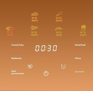 OEM 2025 15L <span class=keywords><strong>XL</strong></span> finestra Smart vetro Display digitale <span class=keywords><strong>friggitrice</strong></span> <span class=keywords><strong>ad</strong></span> <span class=keywords><strong>aria</strong></span> elettrica forno senza olio cottura veloce facile da pulire per la casa all'aperto - Product Image 6