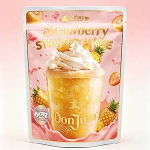 Wholesale Sticker Mylar Bags <strong>Starburst</strong> - Bubble Tea &amp; Boba Themed Pre Made Resealable Pouch - Product Image 1