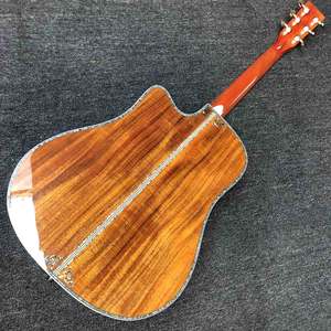 Custom Dreadnought D Cuerpo Tapa de abeto macizo KOA Wood <span class=keywords><strong>Back</strong></span> Side Cutaway Guitarra acústica - Product Image 4