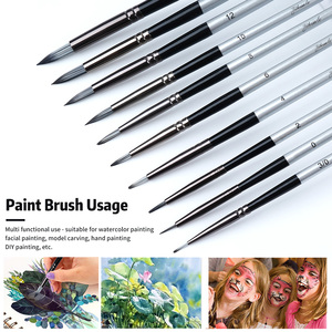 Yihuale Art fournisseur <span class=keywords><strong>peinture</strong></span> ensemble en <span class=keywords><strong>bois</strong></span> artiste pinceaux 10 pièces cheveux synthétiques pour huile aquarelle acrylique bricolage <span class=keywords><strong>peinture</strong></span> - Product Image 6