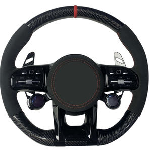 <span class=keywords><strong>Volante</strong></span> Deportivo <span class=keywords><strong>AMG</strong></span> de Fibra de Carbono y Cuero para <span class=keywords><strong>Mercedes</strong></span> Benz C E S G GLE GLS GLC CLS W213 W222 W205 C63, Edición Nueva Mejorada - Product Image 1