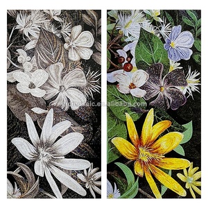 Pur blanc marguerite grappe mer de fleurs variété personnalisé mur fond verre mosaïque Puzzle Art trèfle à quatre feuilles décor <span class=keywords><strong>Mural</strong></span> carrelage - Product Image 4