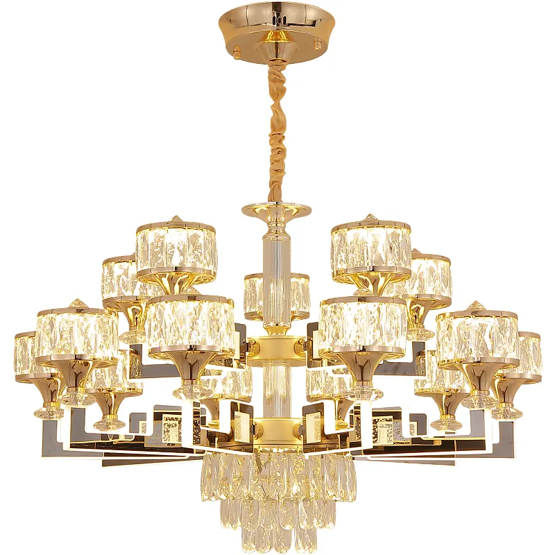 2022 Family New Design Pendant Lamp Luxury European Modern Lighting for Family Home Dining Living Room Crystal Chandelier