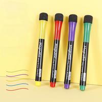 12 couleurs marqueurs magnétiques effaçables à sec marqueur de tableau blanc à pointe fine avec gomme pour l'école de bureau