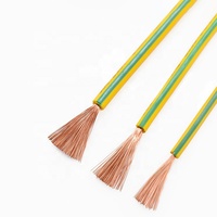 1*16 mm2, cable de cobre aislado Flexible único, verde/amarillo, estañado, resistente a los rayos UV, PVC, modelo RV, Cable de tierra de un solo núcleo
