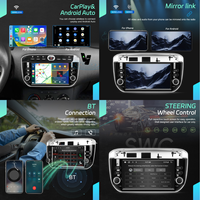 Podofo 7 ''6 + 128GB Android Autoradio sans fil Carplay/Android Auto IPS GPS DVR WiFi BT pour Fiat Punto 2010-2016/Linea 2012-2015