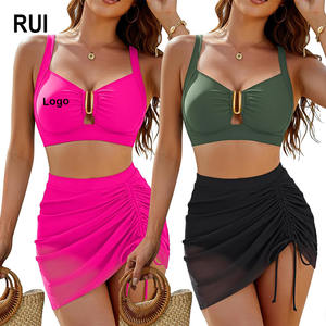 Traje de Baño RUIQUWIN para Mujer, Bikini de Malla con Espalda Cruzada, Secado Rápido, Joyería para la Playa, Ropa de Verano para Vacaciones, Piscina y Viajes - Product Image 1