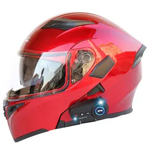 オートバイアクセサリー安全ヘルメットABSフルフェイスダブルレンズレーシングヘルメットK10BluetoothデュアルレンズフルフェイスヘルメットFM付き