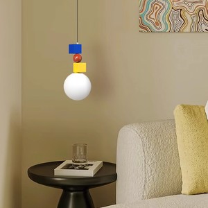 Creative Pendant Light Glass Shade Led <b>Bulb</b> White Color For Bedroom Home Decor Chandelier Ceiling Lamp 220V - Product Image 2