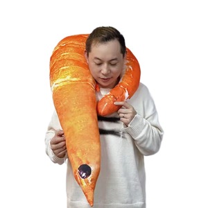 Shrimp Head Plush <b>Pillow</b> <b>Large</b> Soft Stuffed Toy For Kids Party Gift Unisex 2 To 4 Years Pp Cotton Fill - Product Image 5