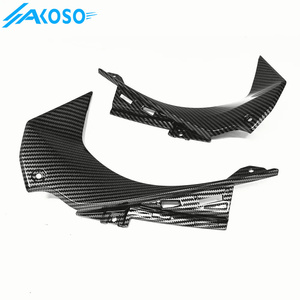 AKOSO 3K fibra de carbono seca motocicleta tablero frontal superior cubierta de aire carenado para <span class=keywords><strong>Kawasaki</strong></span> <span class=keywords><strong>Ninja</strong></span> 2019 <span class=keywords><strong>2020</strong></span> 2021 2022 2023 2024 - Product Image 5