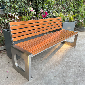 Best Verkopende Waterdichte Hotel Park Bankje Met Nieuwe Open Lucht Design Tuin Houten Tuinzitjes Picknickbank Stoel Set - Product Image 1