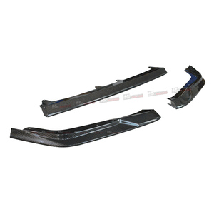 Nouveau prix réduit : Spoiler avant en fibre de carbone personnalisé en forme de V, surface polie haute brillance, fixation par vis pour - Product Image 3