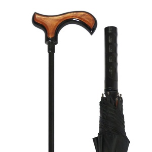 27 Inch High Quality Manual Straight <b>Umbrella</b> Wooden Handle Chinese-Style Crutch Sunshade Business Gifts Old People All-Season - Product Image 3