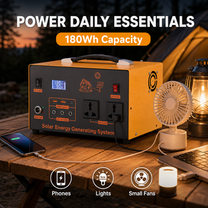 Station d'alimentation portable 220V 300W 180Wh avec <span class=keywords><strong>kit</strong></span> <span class=keywords><strong>solaire</strong></span>, onduleur UPS à passage direct LiFePO4 pour le travail à distance, le bureau et la maison (backup) - Product Image 4