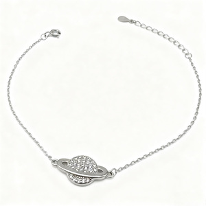 Gioielli <span class=keywords><strong>KAAN</strong></span> Galaxy Roaming 925 argento bianco zircone pianeta universo Design romantico gioielli di nicchia regalo di compleanno - Product Image 6