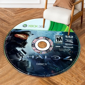 Tappeto Personalizzato a Forma di CD Stile Cartone Animato, Tappeto Stampato in 3D <span class=keywords><strong>per</strong></span> Camera da Letto, <span class=keywords><strong>Tappeti</strong></span> Circolari Stile Anime, Tappeto a Disco - Product Image 4