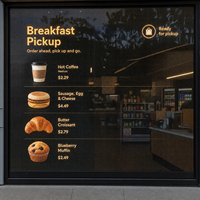 Écran LED transparent flexible pour vitrine de magasin de proximité