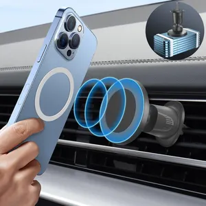 Suporte magnético super magnético para celular, 20 peças, suporte magnético para carro, com gancho de metal, com rotação de 360 graus, ventilação de ar, suporte magnético para celular