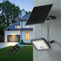 Lampada Solare da Parete con Telecomando e Doppia Temperatura di Colore 2CCT, Selezionabile 3000k 4000k 6000k per Ambienti Interni ed Esterni