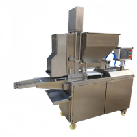 Machine à rouleaux à galettes professionnelle, machine automatique pour la fabrication de nuggets de poulet, machine de thermoformage pour hamburgers