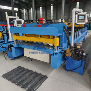 New Design Glazed Roofing <b>Tile</b> Color Steel <b>Sheet</b> Roll Forming Machine <b>Tile</b> Making Machine - Product Image 6