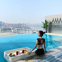HelloWorld Plateau flottant de piscine personnalisé à bon prix pour le service du petit déjeuner Plateau flottant de luxe