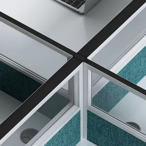 Hot Sale Fashion Partition System Desk Design Modular Computer Desk Workstation Standard Office Curved Work Station