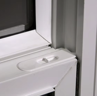 Porte extérieure moderne BOCHARM en PVC coupe-vent pour chambre et villa, ouverture horizontale, cadre en alliage d'aluminium, double vitrage trempé