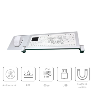 Sealed, Washable, Disinfectable, Antibacterial, And Mildew-proof Medical <strong>Keyboard</strong> Set <strong>with</strong> Touchpad And <strong>Keyboard</strong> Tray - Product Image 4