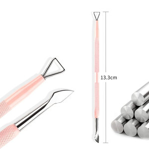 Fournisseur d'usine en gros : Repousse-cuticules et grattoir à ongles en acier inoxydable pour manucure et pédicure, outil de beauté pour salon - Product Image 5