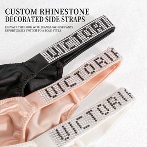 Perizoma con Strass Elegante per Donne - Intimo Bikini Sexy Elasticizzato Traspirante a Vita Bassa <span class=keywords><strong>Mutandine</strong></span> alla Moda per Ragazze - Product Image 3
