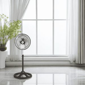 Ventilador de metal eléctrico de alta potencia para Taller de fábrica, instalación de pedestal de hotel y RV - Product Image 6
